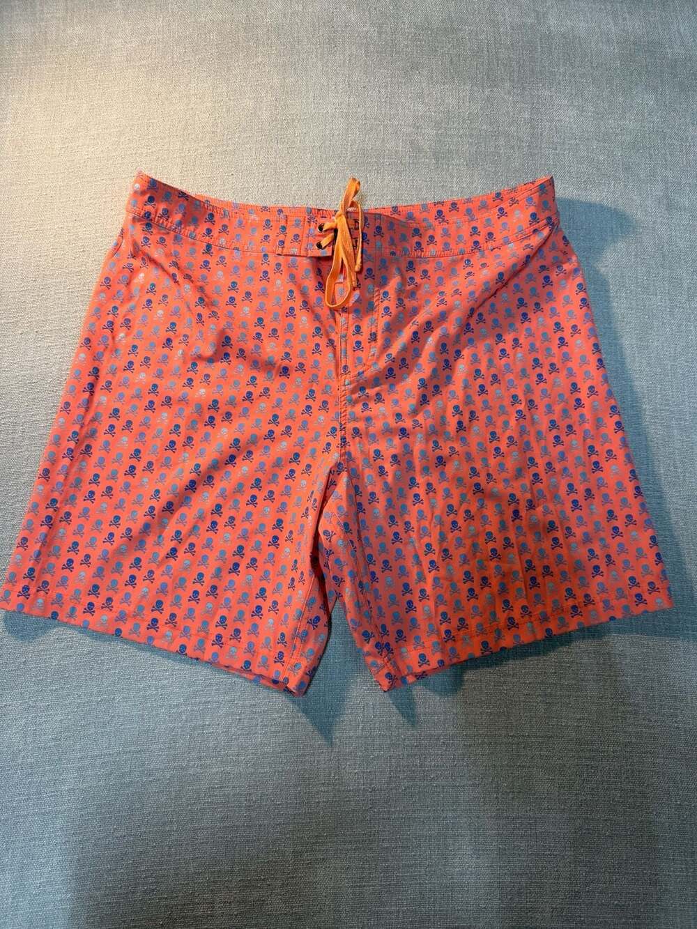 Buoy & Boat Skull Print Swim Trunks Size 36